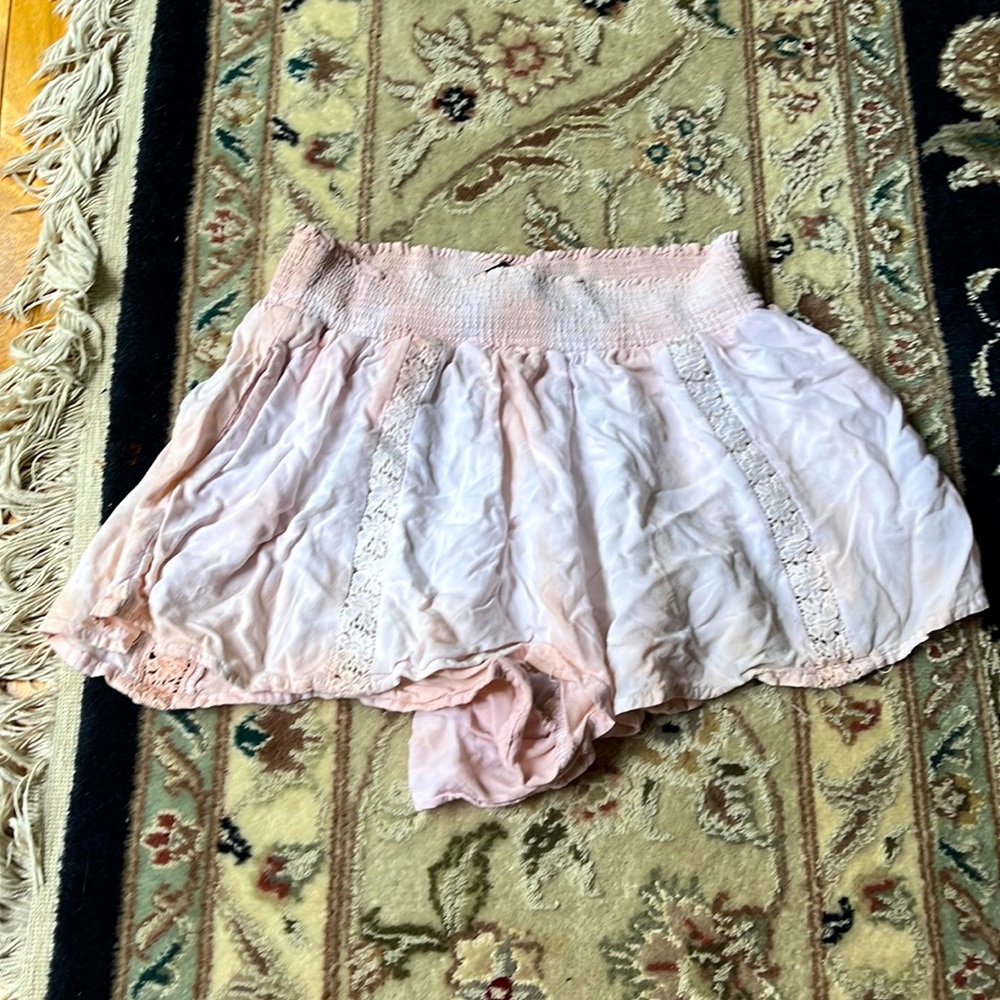 Flowy Pink and White Shorts